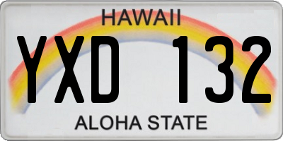 HI license plate YXD132