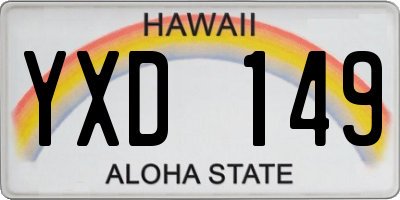 HI license plate YXD149