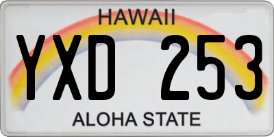 HI license plate YXD253