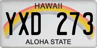 HI license plate YXD273