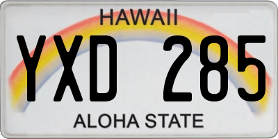HI license plate YXD285