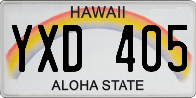 HI license plate YXD405