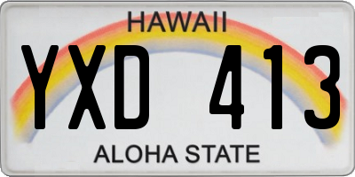 HI license plate YXD413