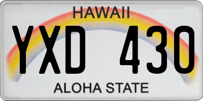 HI license plate YXD430