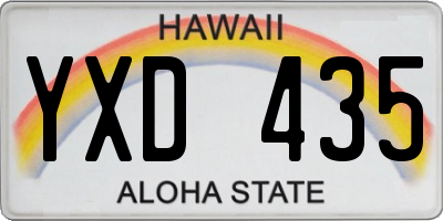 HI license plate YXD435