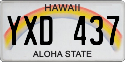 HI license plate YXD437