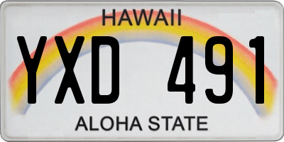 HI license plate YXD491