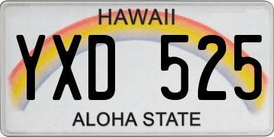 HI license plate YXD525