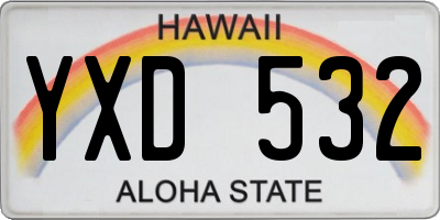 HI license plate YXD532