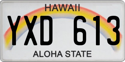 HI license plate YXD613