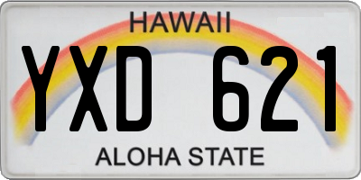 HI license plate YXD621