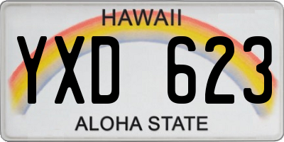 HI license plate YXD623