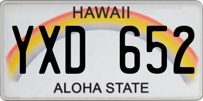 HI license plate YXD652