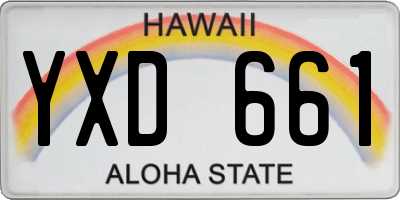 HI license plate YXD661