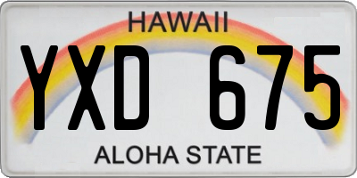 HI license plate YXD675