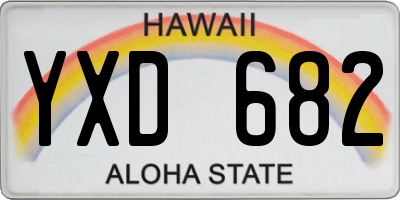 HI license plate YXD682