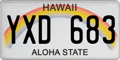 HI license plate YXD683