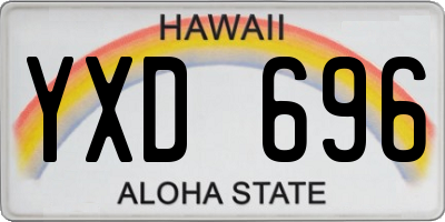 HI license plate YXD696