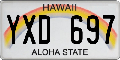HI license plate YXD697