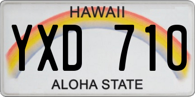 HI license plate YXD710