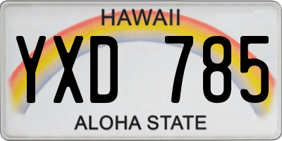 HI license plate YXD785