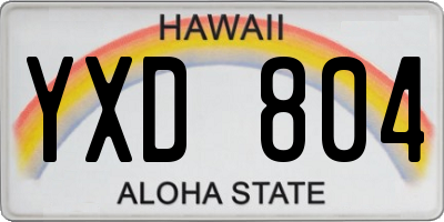 HI license plate YXD804