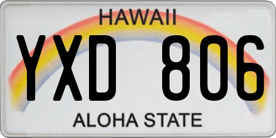 HI license plate YXD806