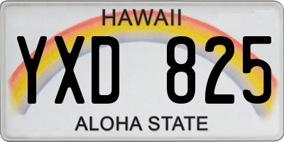 HI license plate YXD825