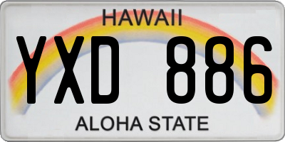 HI license plate YXD886
