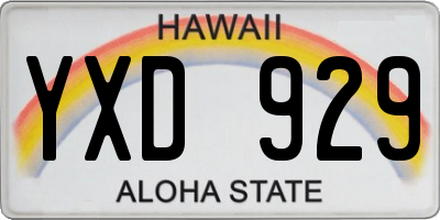 HI license plate YXD929