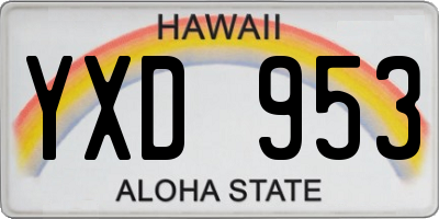HI license plate YXD953
