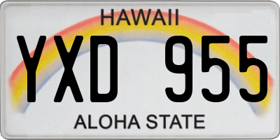 HI license plate YXD955