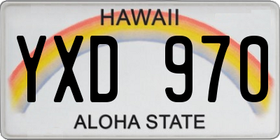 HI license plate YXD970