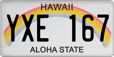 HI license plate YXE167