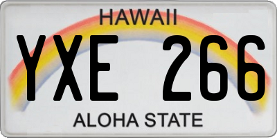 HI license plate YXE266