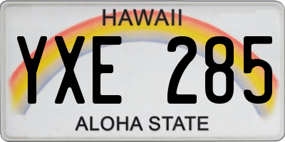 HI license plate YXE285