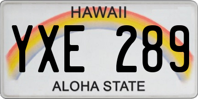 HI license plate YXE289