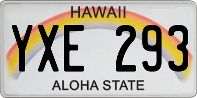 HI license plate YXE293