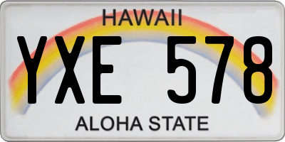 HI license plate YXE578
