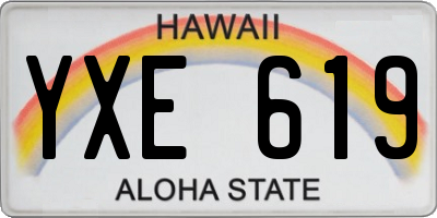 HI license plate YXE619