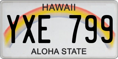 HI license plate YXE799
