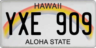 HI license plate YXE909