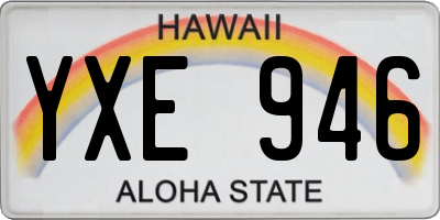 HI license plate YXE946