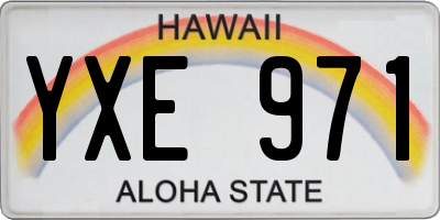 HI license plate YXE971