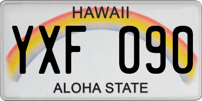 HI license plate YXF090
