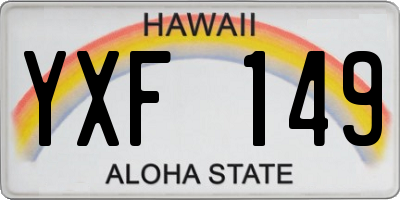 HI license plate YXF149