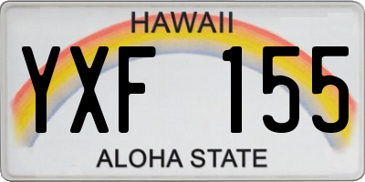 HI license plate YXF155
