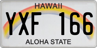 HI license plate YXF166