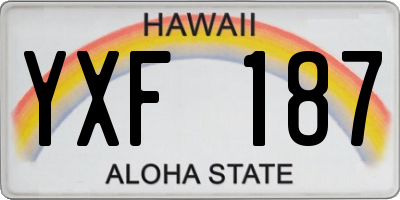 HI license plate YXF187