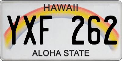 HI license plate YXF262